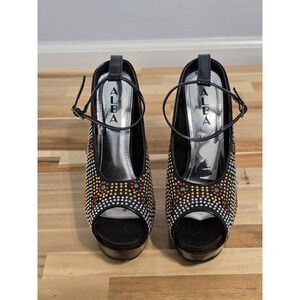 Alba Women's Studded High Heel‎ Stiletto Platform Heels Size 8